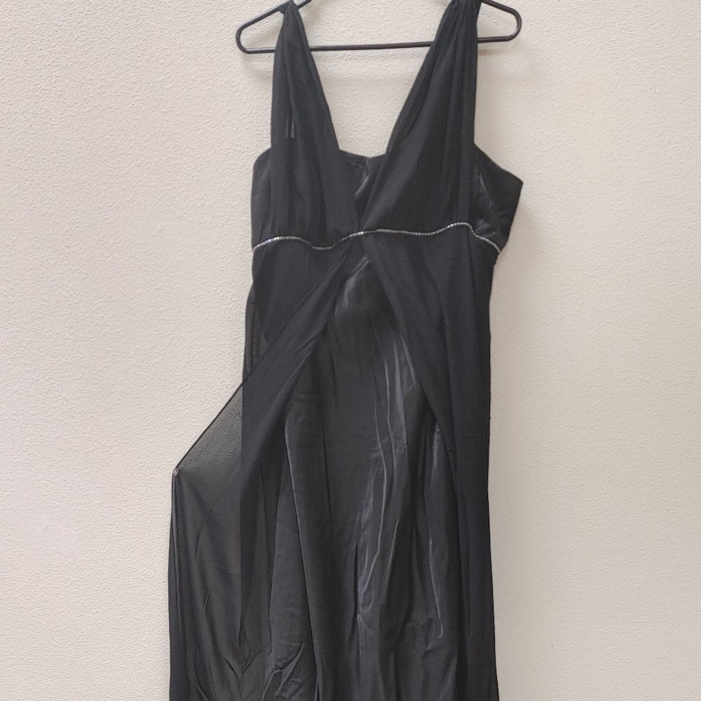 black evening gown by Cindy